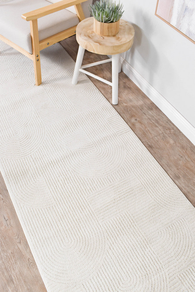 Ontario Silk Cream Luxe Modern Hallway Runner Rug – Treasures of Turkey Australia