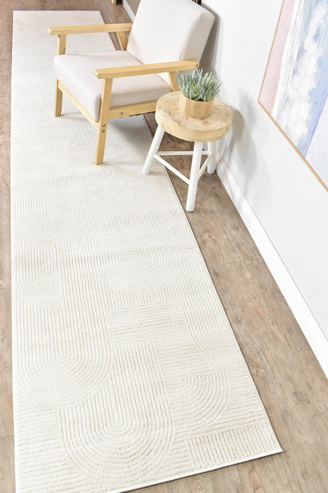 Ontario Silk Cream Luxe Modern Hallway Runner Rug – Treasures of Turkey Australia