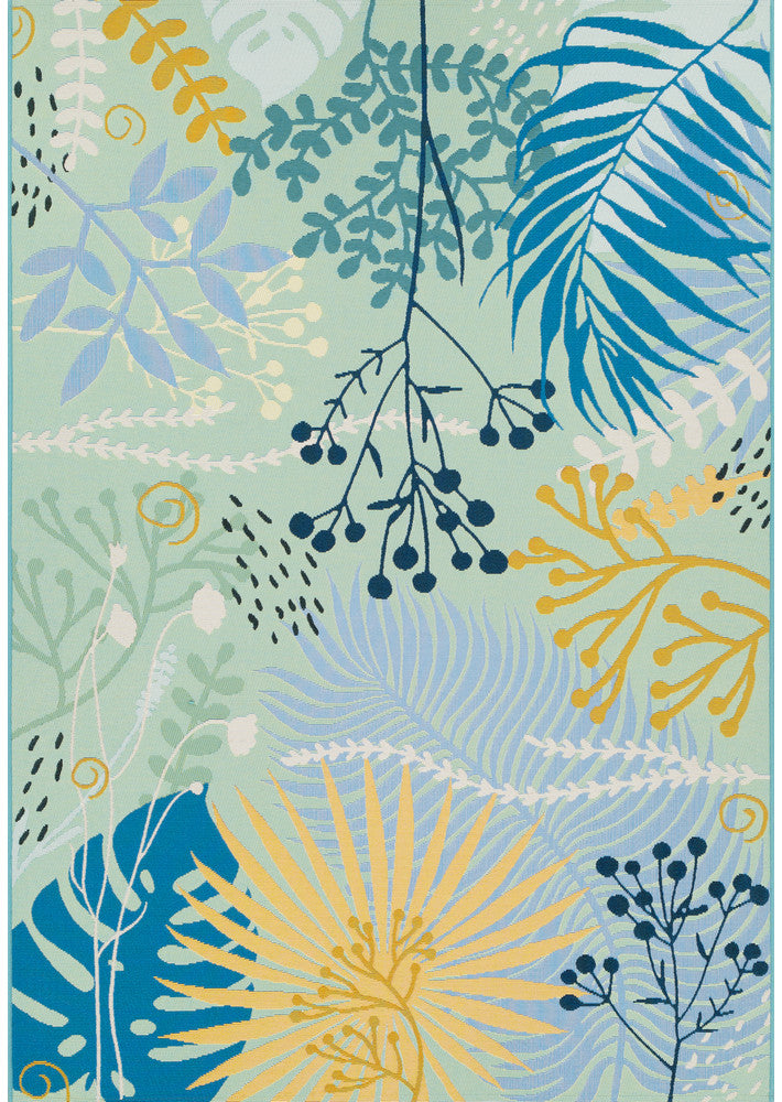 Paradise Deep Blue Tropical Indoor Outdoor Rug – Treasures of Turkey Australia