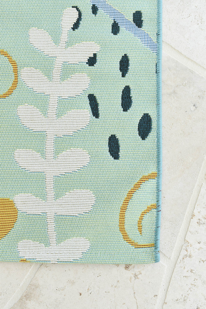 Paradise Deep Blue Tropical Indoor Outdoor Rug – Treasures of Turkey Australia