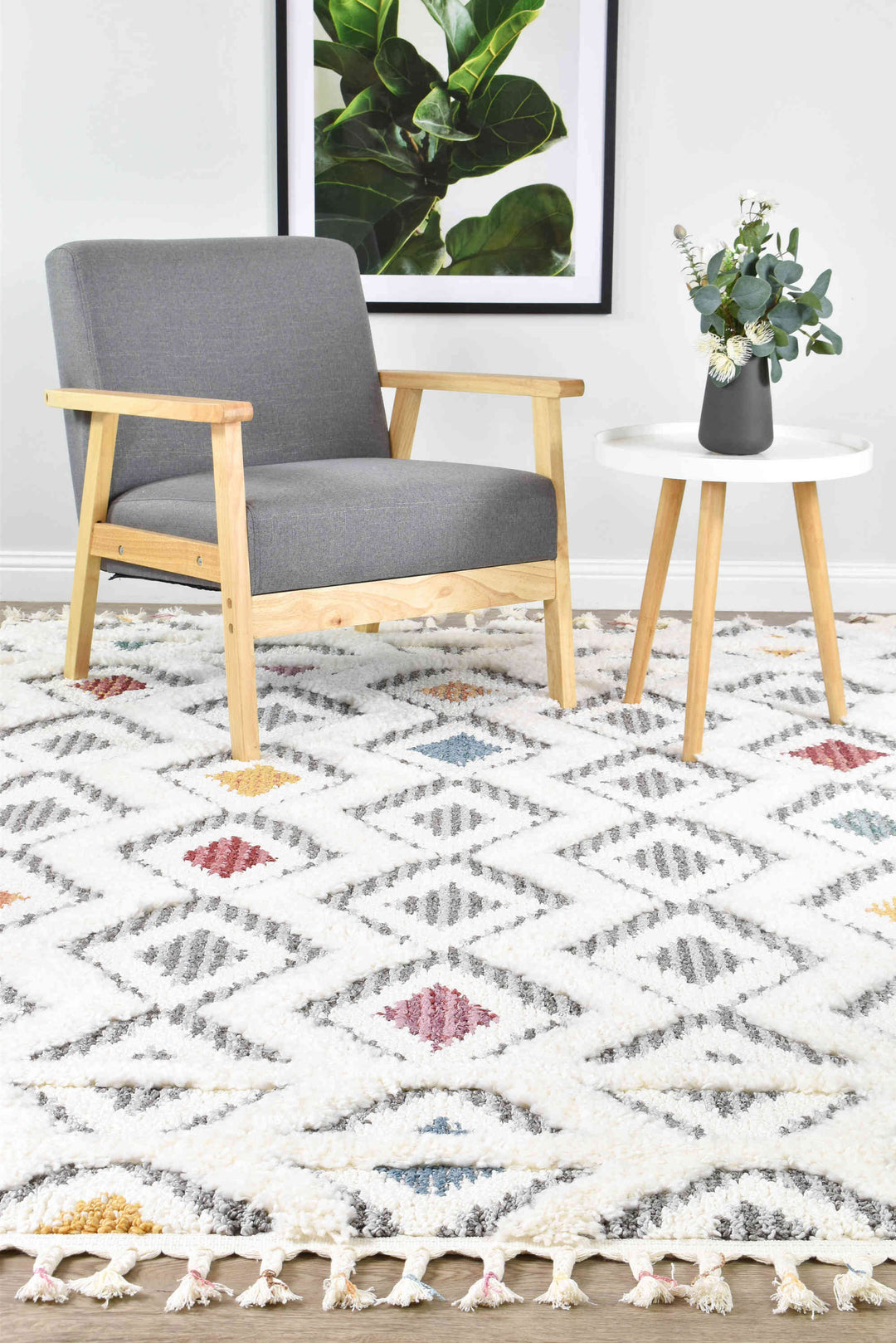 Eden Diamond Rug - Turkish-inspired shaggy rug from Treasures of Turkey