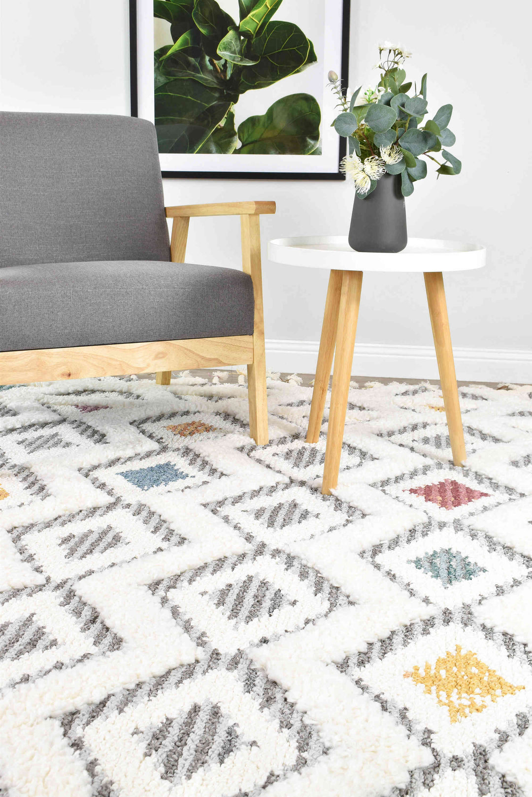Eden Diamond Rug - Turkish-inspired shaggy rug from Treasures of Turkey
