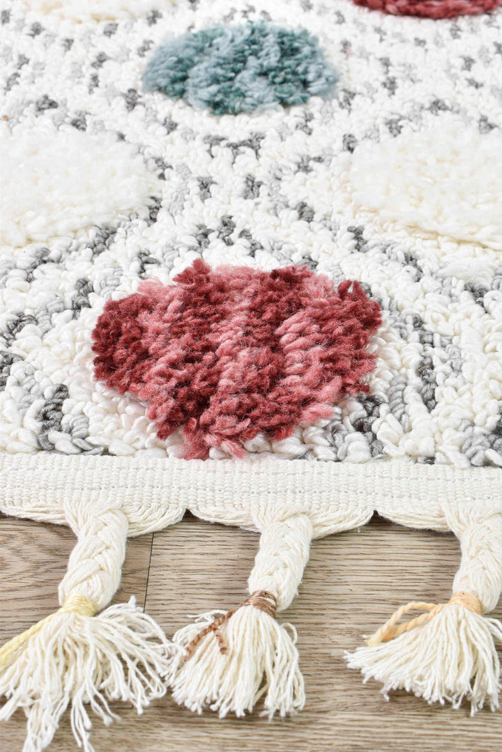 Eden Polka Dots Rug - Turkish-inspired shaggy rug from Treasures of Turkey
