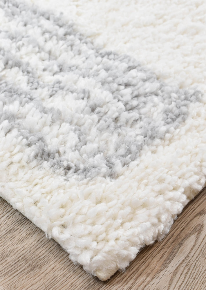 Palermo Shaggy Rug Grey - Turkish-inspired shaggy rug from Treasures of Turkey
