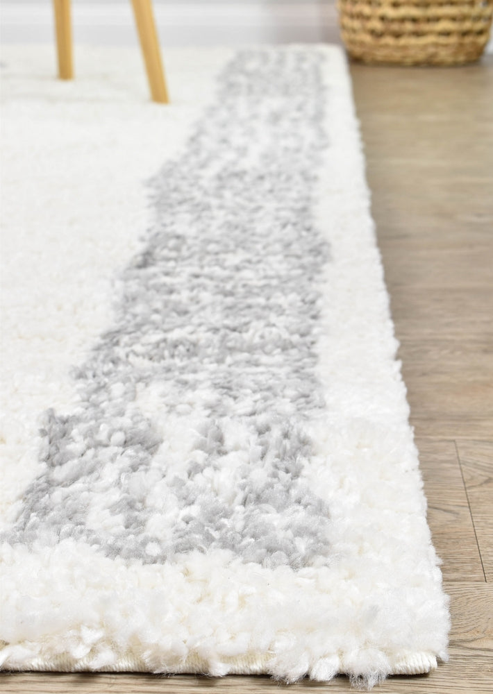 Palermo Shaggy Rug Grey - Turkish-inspired shaggy rug from Treasures of Turkey