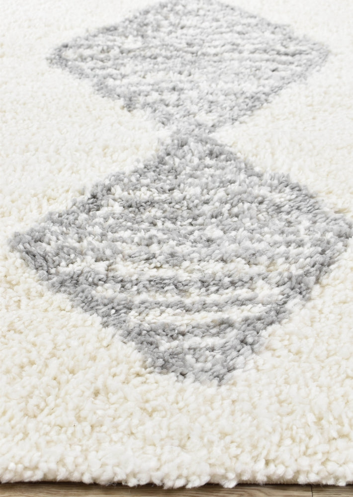 Palermo Shaggy Rug Grey - Turkish-inspired shaggy rug from Treasures of Turkey
