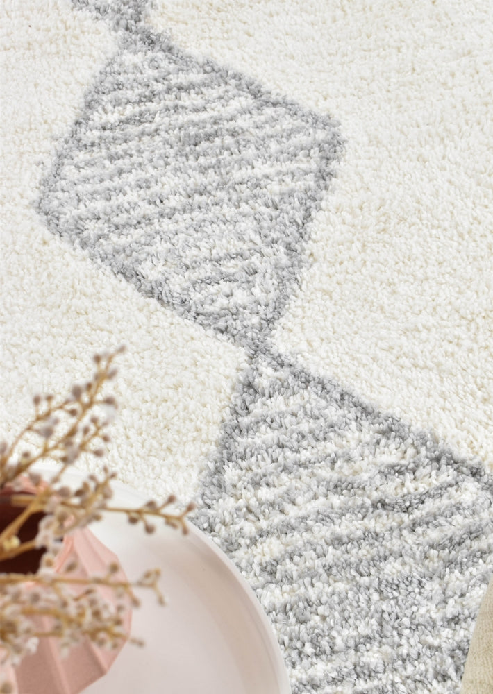 Palermo Shaggy Rug Grey - Turkish-inspired shaggy rug from Treasures of Turkey