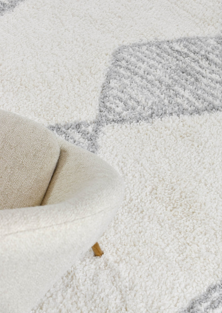 Palermo Shaggy Rug Grey - Turkish-inspired shaggy rug from Treasures of Turkey
