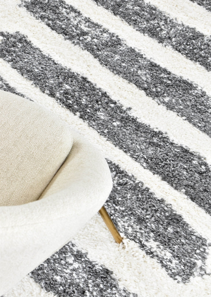 Palermo Shaggy Rug Dark Grey - Turkish-inspired shaggy rug from Treasures of Turkey