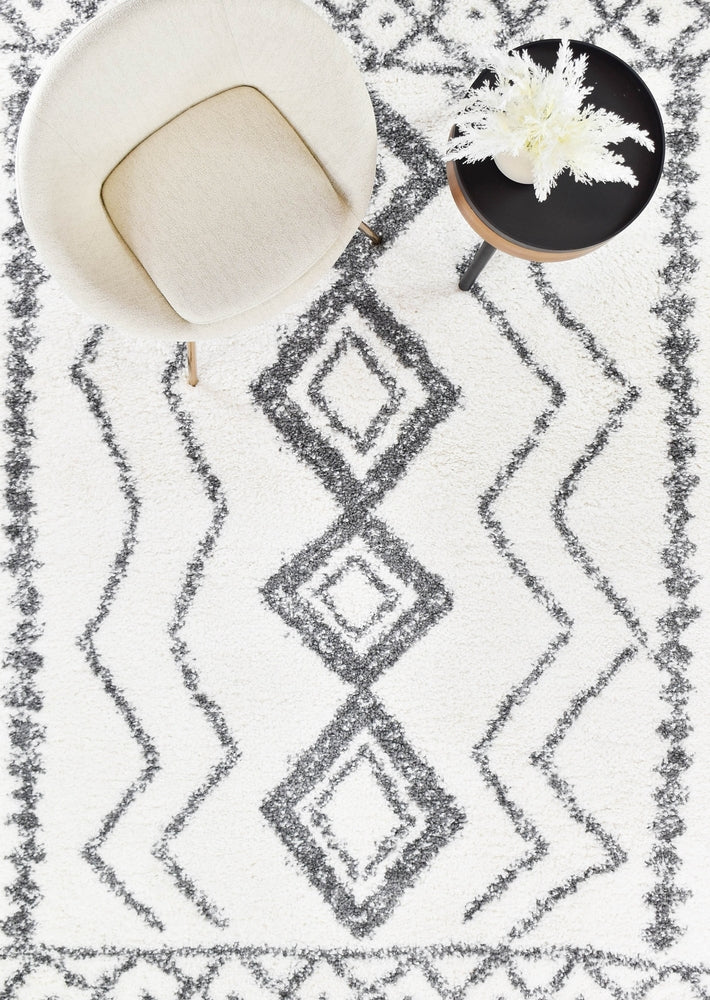 Palermo Shaggy Rug Dark Grey - Turkish-inspired shaggy rug from Treasures of Turkey