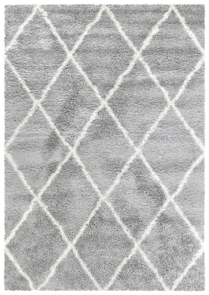Palermo Shaggy Rug Grey - Turkish-inspired shaggy rug from Treasures of Turkey