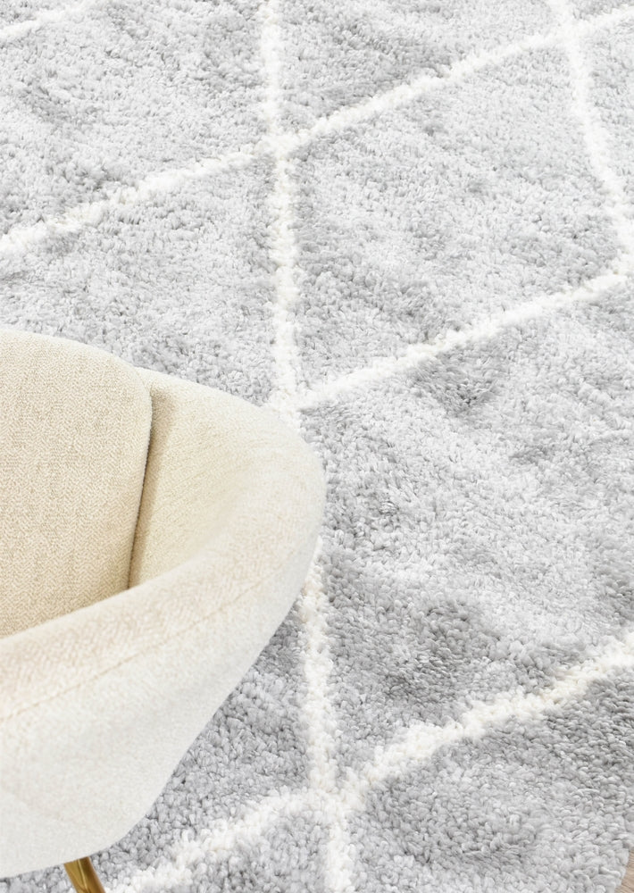 Palermo Shaggy Rug Grey - Turkish-inspired shaggy rug from Treasures of Turkey