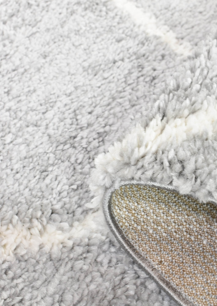Palermo Shaggy Rug Grey - Turkish-inspired shaggy rug from Treasures of Turkey
