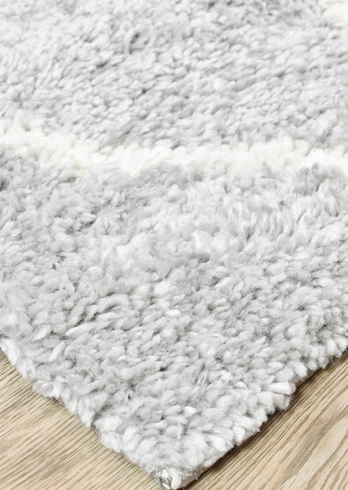 Palermo Shaggy Rug Grey - Turkish-inspired shaggy rug from Treasures of Turkey