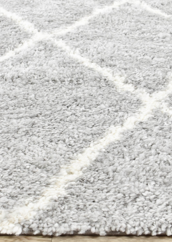 Palermo Shaggy Rug Grey - Turkish-inspired shaggy rug from Treasures of Turkey