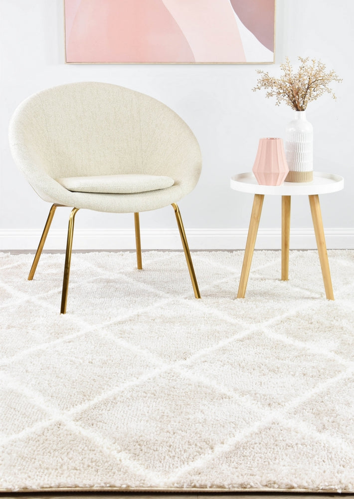 Palermo Shaggy Rug Cream Beige - Turkish-inspired shaggy rug from Treasures of Turkey