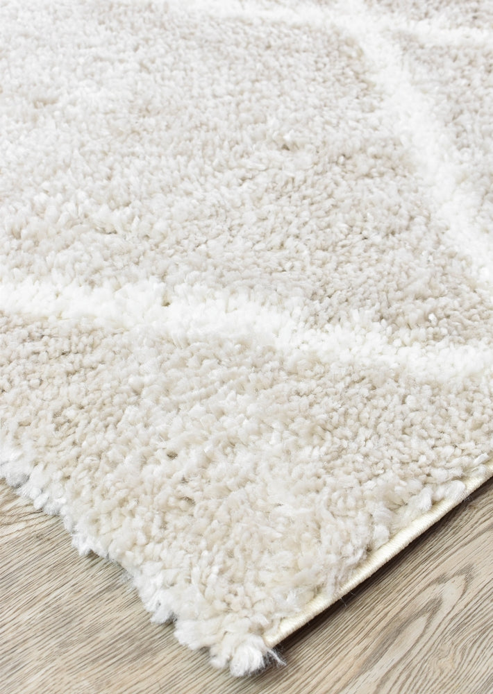Palermo Shaggy Rug Cream Beige - Turkish-inspired shaggy rug from Treasures of Turkey