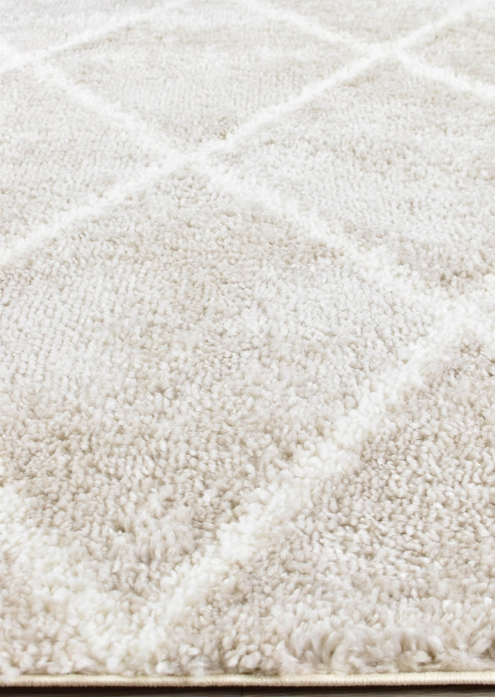 Palermo Shaggy Rug Cream Beige - Turkish-inspired shaggy rug from Treasures of Turkey