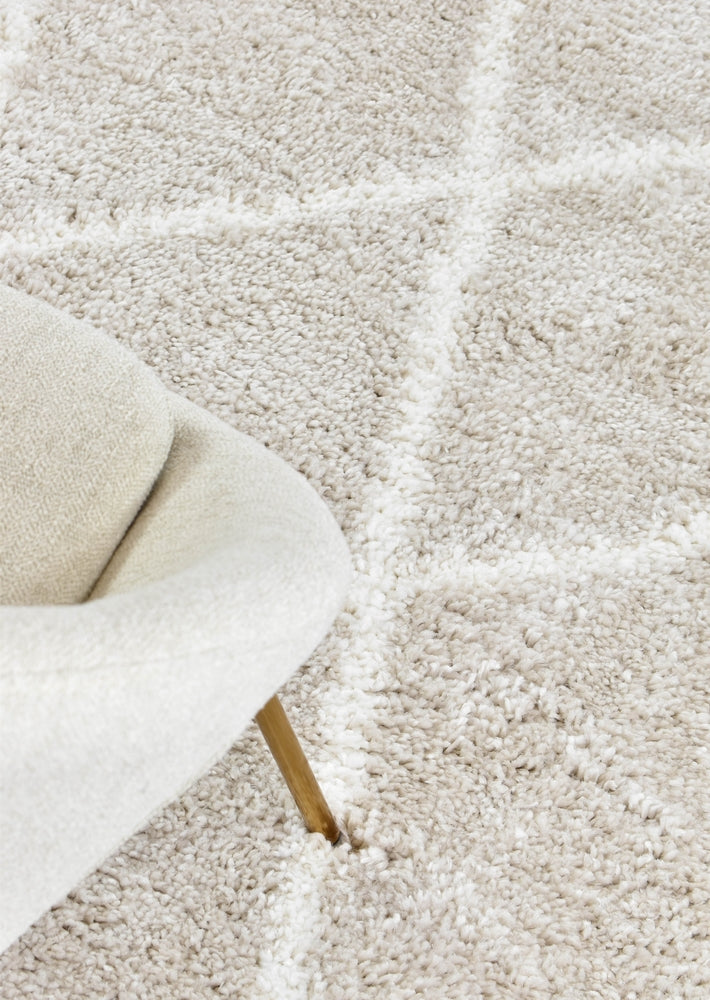 Palermo Shaggy Rug Cream Beige - Turkish-inspired shaggy rug from Treasures of Turkey