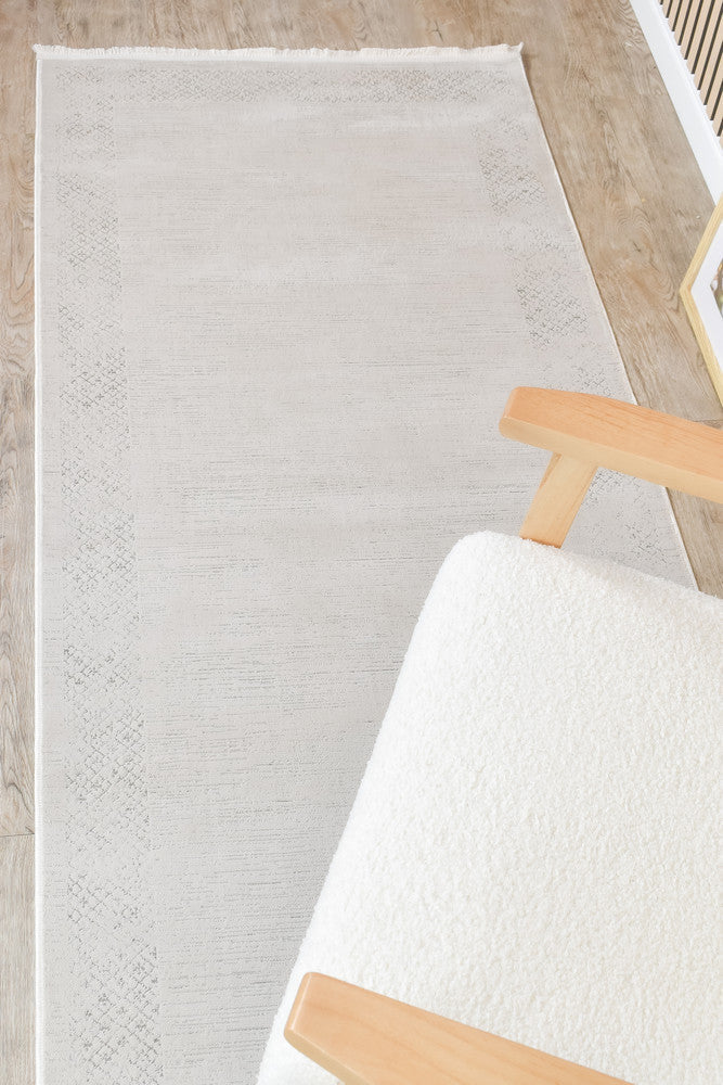 Eden Silk Touch Natural Beige Hallway Runner - Turkish-inspired hallway runner rug from Treasures of Turkey