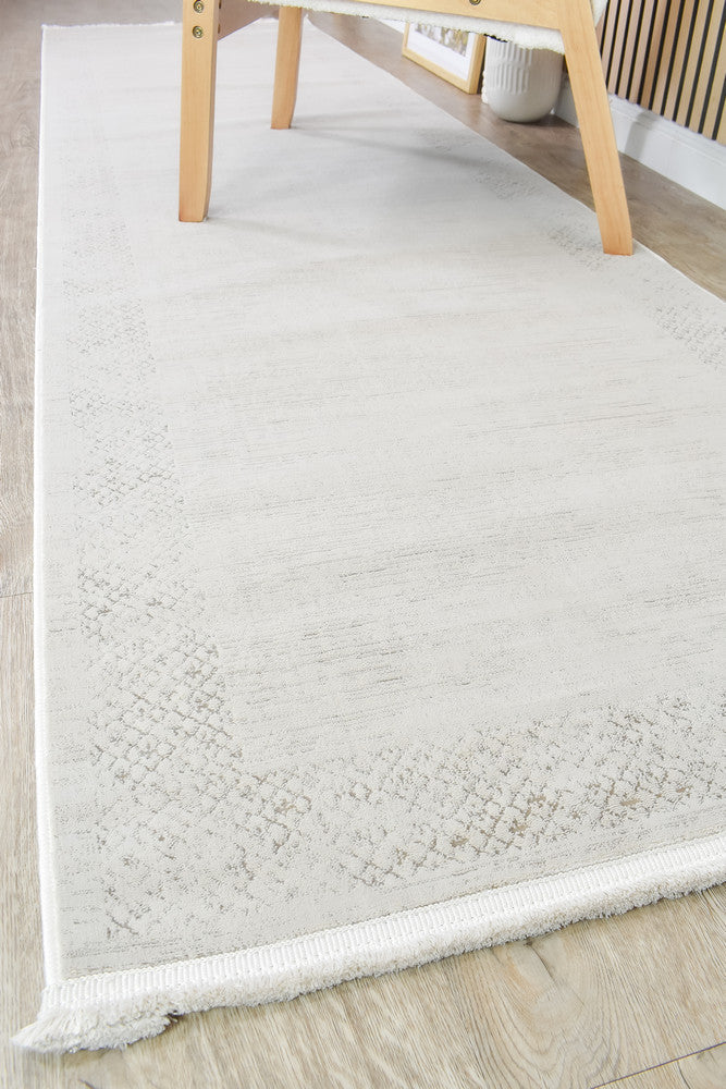 Eden Silk Touch Natural Beige Hallway Runner - Turkish-inspired hallway runner rug from Treasures of Turkey