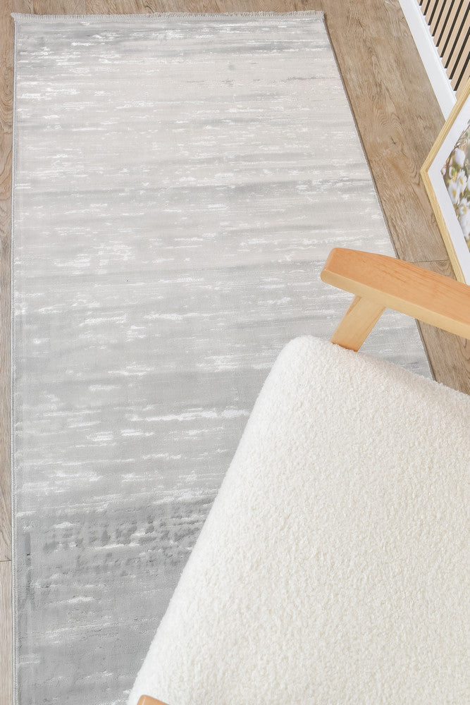 Eden Silk Touch Grey Hallway Runner - Turkish-inspired rug rug from Treasures of Turkey