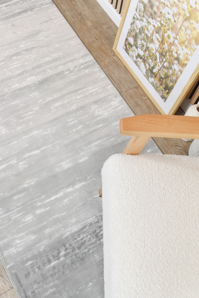 Eden Silk Touch Grey Hallway Runner - Turkish-inspired rug rug from Treasures of Turkey