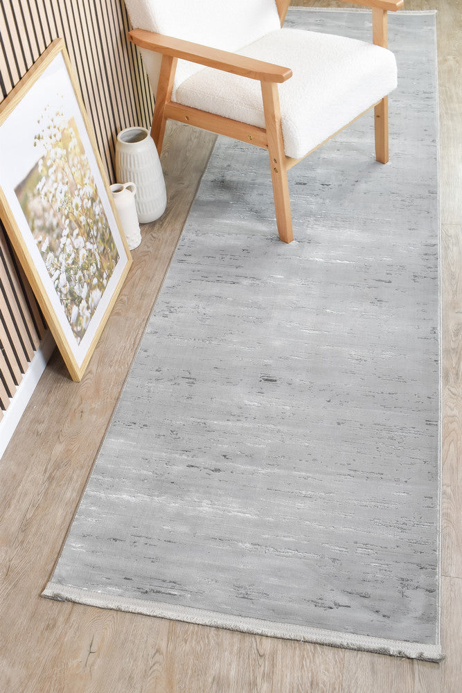 Eden Silk Touch Grey Hallway Runner - Turkish-inspired rug rug from Treasures of Turkey