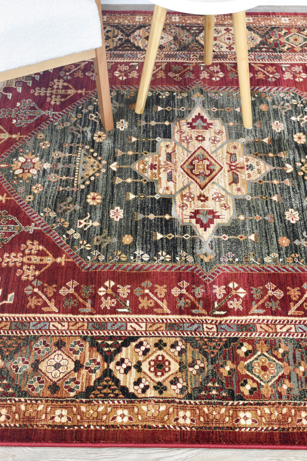 Cappadocia Traditional Red Rug - Turkish-inspired traditional rug from Treasures of Turkey