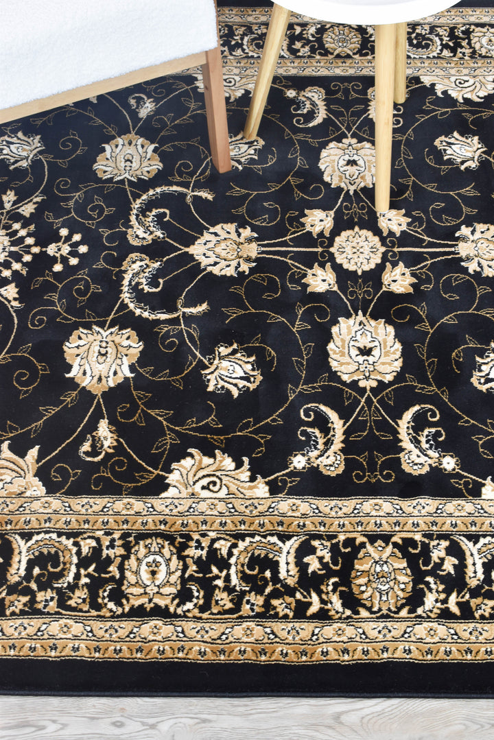 Cappadocia Black Rug - Turkish-inspired traditional rug from Treasures of Turkey