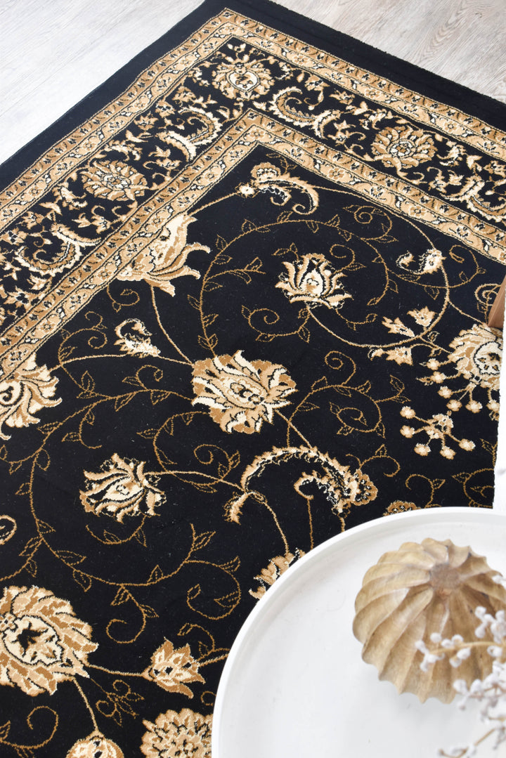 Cappadocia Black Rug - Turkish-inspired traditional rug from Treasures of Turkey