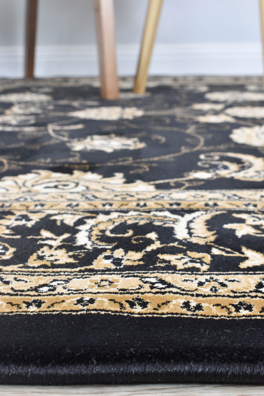 Cappadocia Black Rug - Turkish-inspired traditional rug from Treasures of Turkey