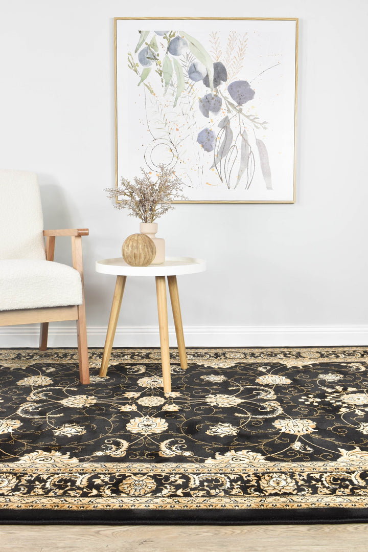 Cappadocia Black Rug - Turkish-inspired traditional rug from Treasures of Turkey
