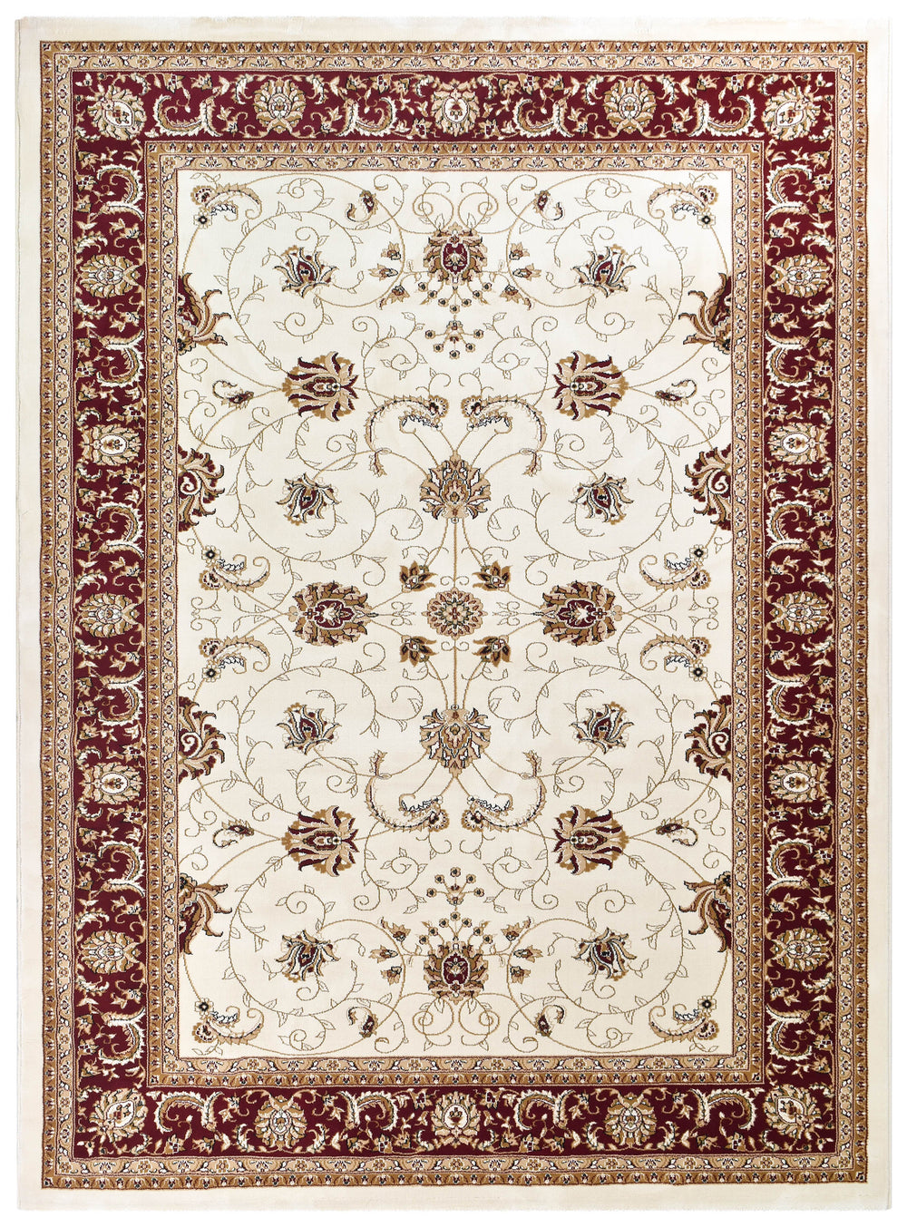 Cappadocia Cream Red Rug - Turkish-inspired traditional rug from Treasures of Turkey