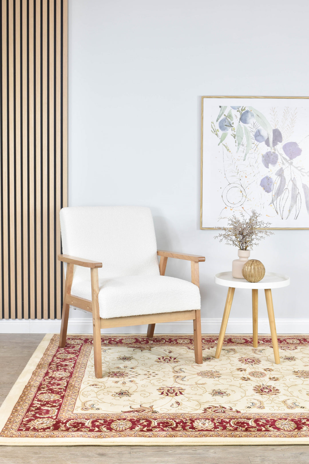 Cappadocia Cream Red Rug - Turkish-inspired traditional rug from Treasures of Turkey