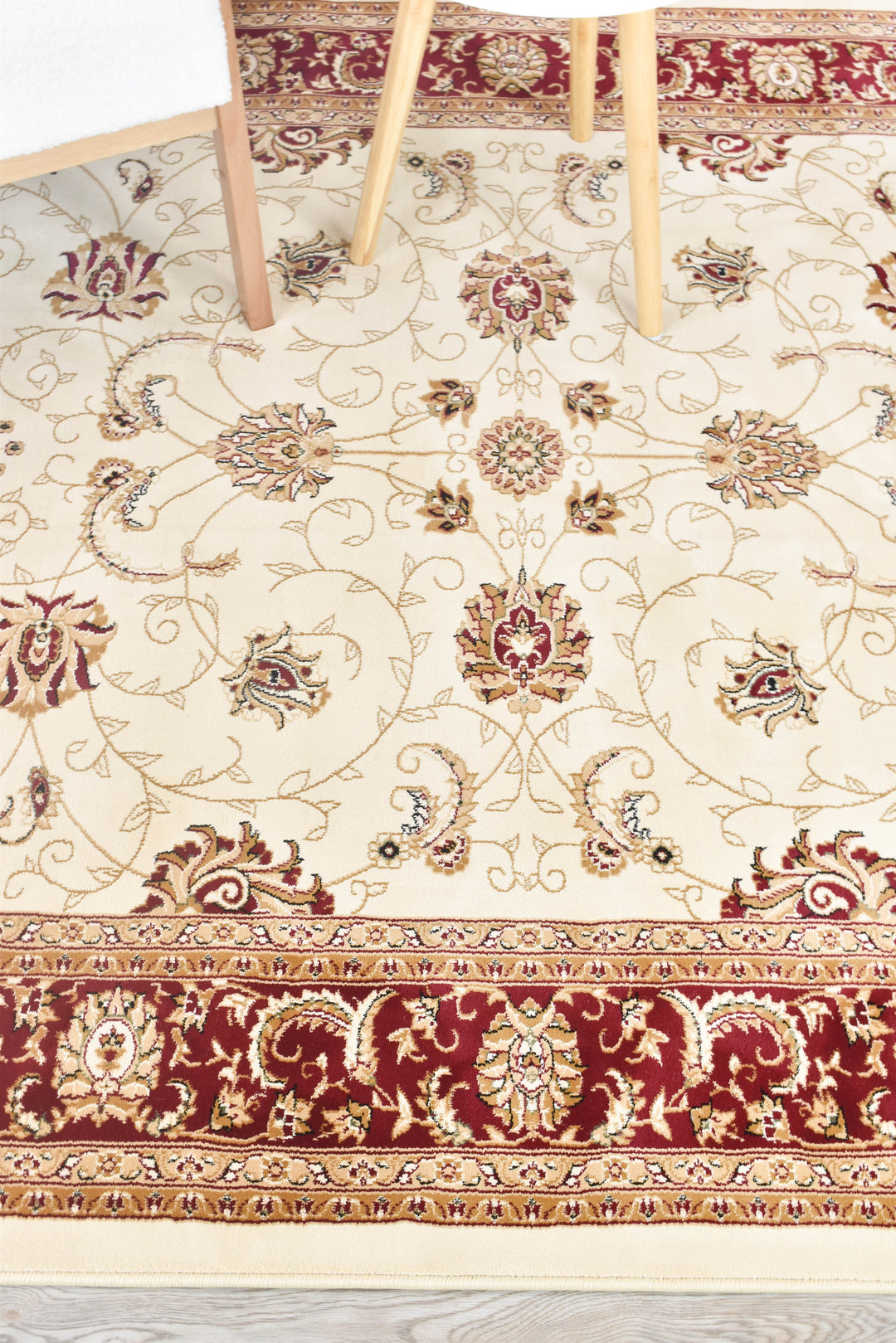 Cappadocia Cream Red Rug - Turkish-inspired traditional rug from Treasures of Turkey