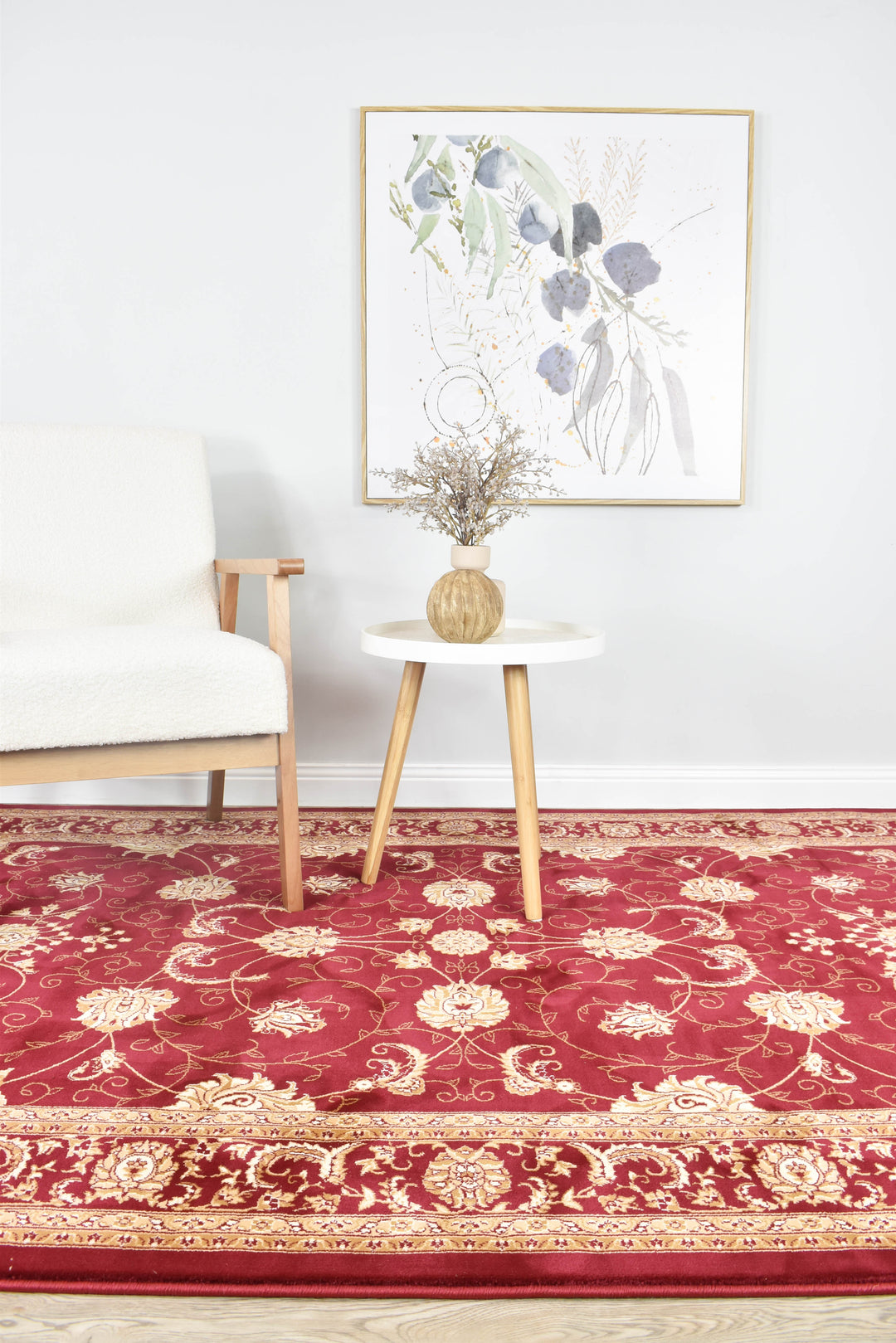 Cappadocia Floral Red Rug - Turkish-inspired traditional rug from Treasures of Turkey
