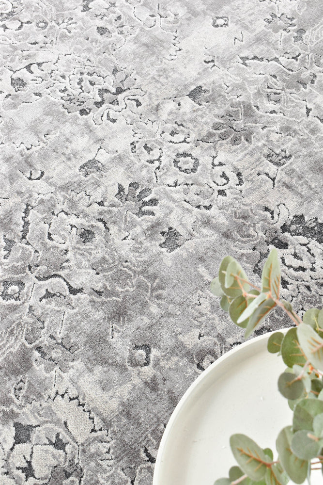Vintage Grey Rug - Turkish-inspired traditional rug from Treasures of Turkey