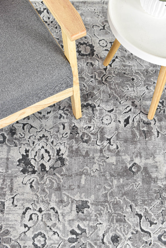 Vintage Grey Rug - Turkish-inspired traditional rug from Treasures of Turkey