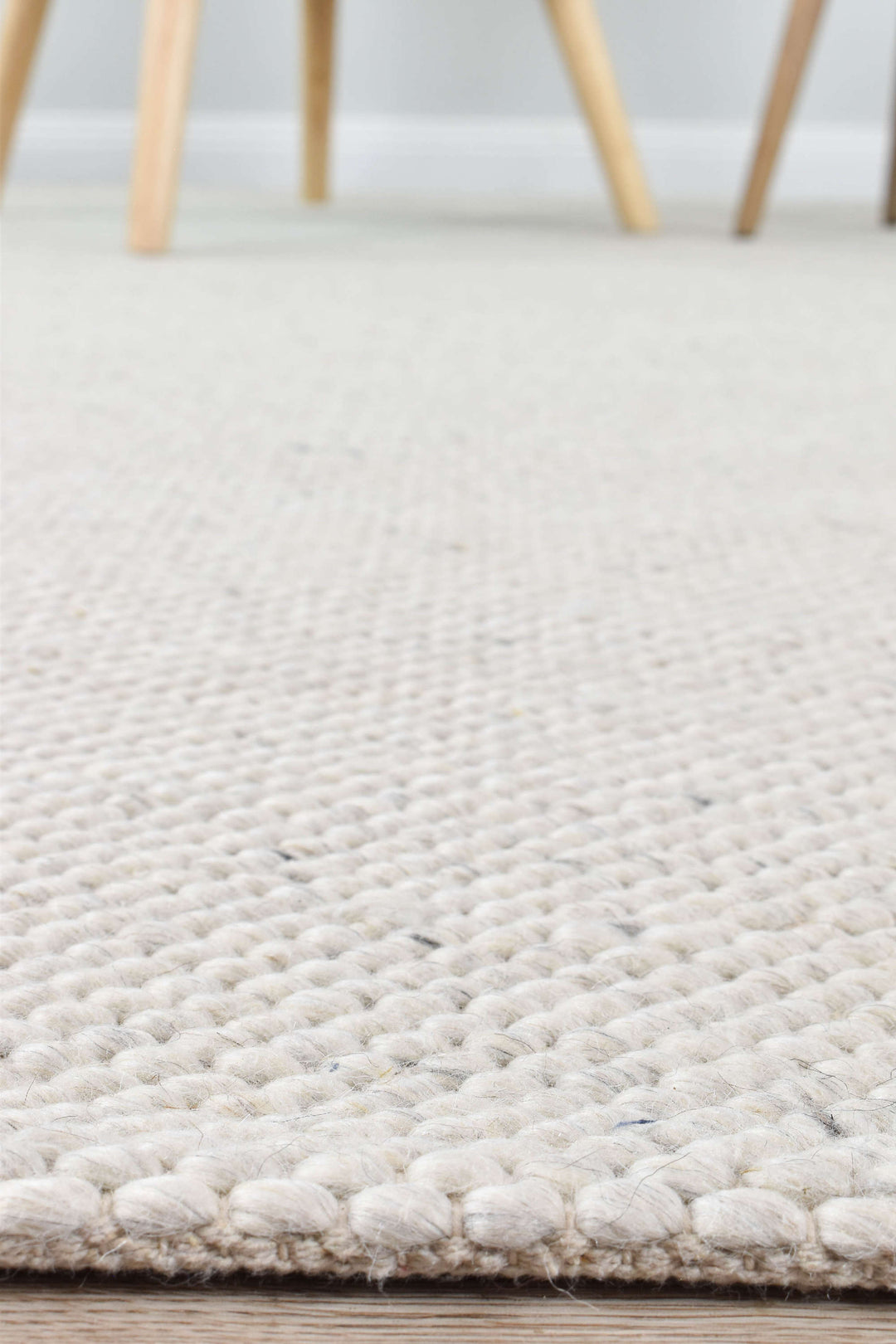 Arcadia Cream Wool Rug - Turkish-inspired textured rug from Treasures of Turkey