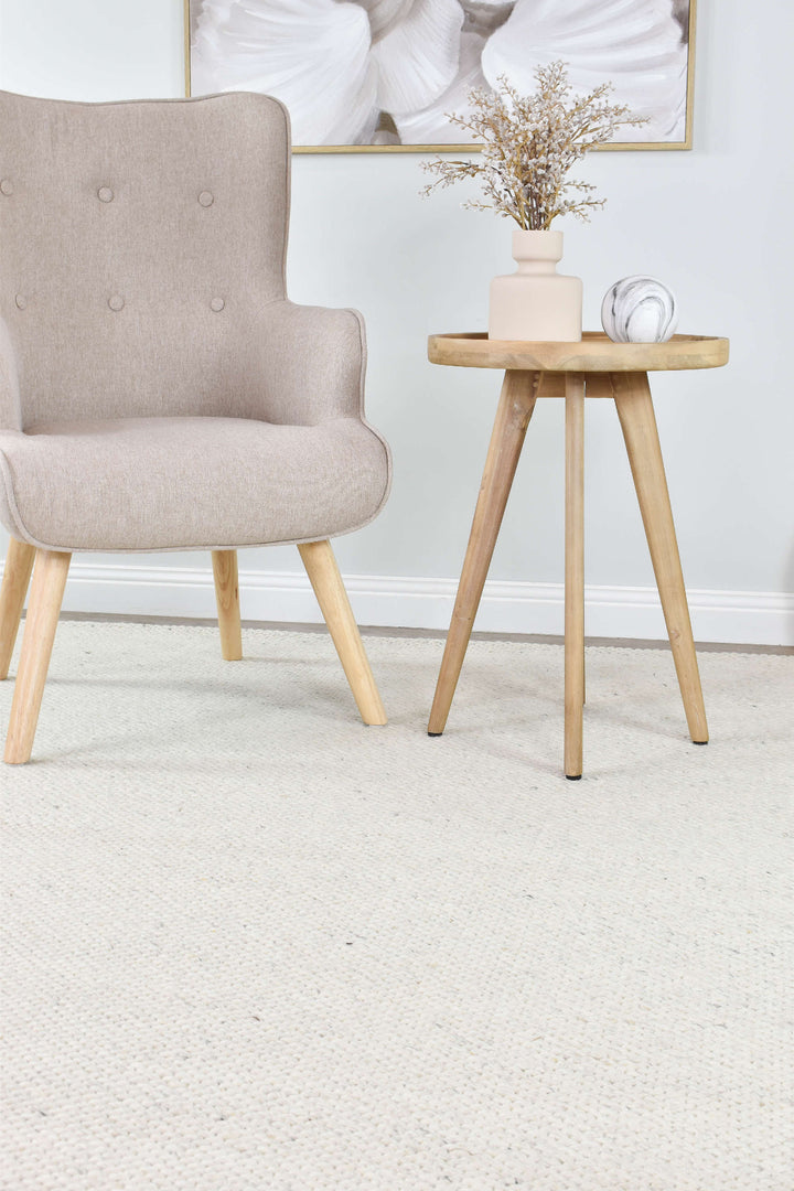 Arcadia Cream Wool Rug - Turkish-inspired textured rug from Treasures of Turkey