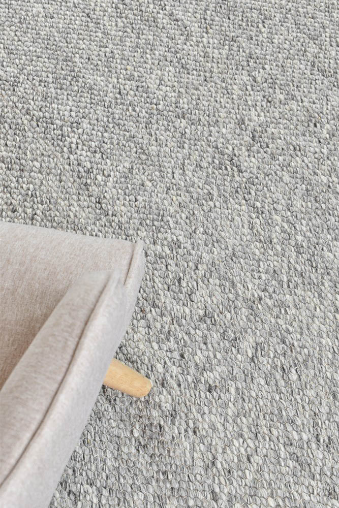 Arcadia Silver Wool Rug - Turkish-inspired textured rug from Treasures of Turkey