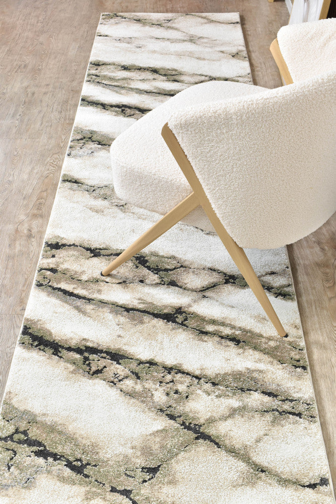 Sofia Sagefrost Hallway Runner - Turkish-inspired modern rug from Treasures of Turkey