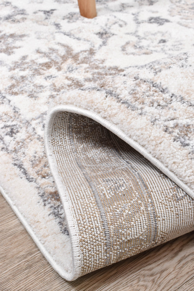 Roman Pearl Bloom Grey Cream Floral Modern Rug – Treasures of Turkey Australia