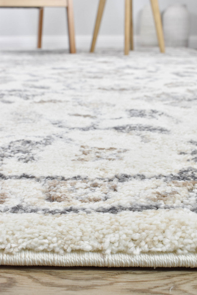 Roman Pearl Bloom Grey Cream Floral Modern Rug – Treasures of Turkey Australia