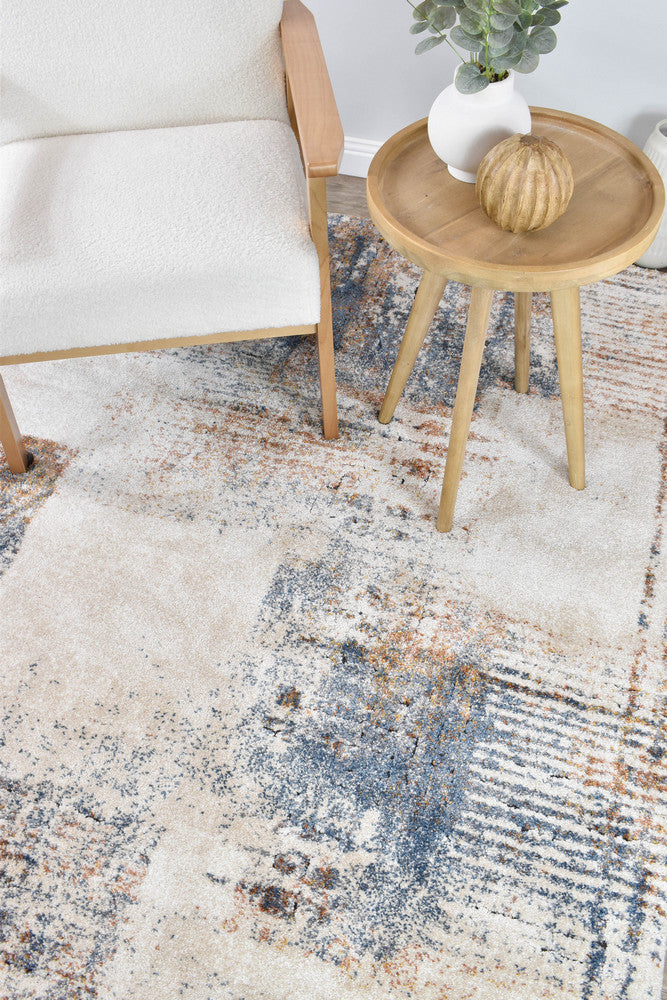 Roman Sanremo Blue Cream Modern Rug – Treasures of Turkey Australia