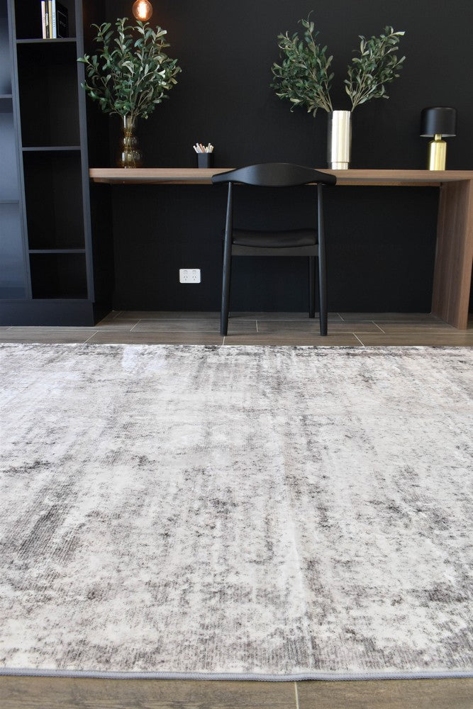 Soluna Slate Grey Abstract Contemporary Modern Rug – Treasures of Turkey Australia