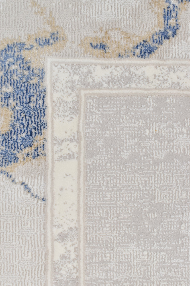 Eternal Marble Navy Cream Modern Rug - Turkish-inspired modern rug from Treasures of Turkey