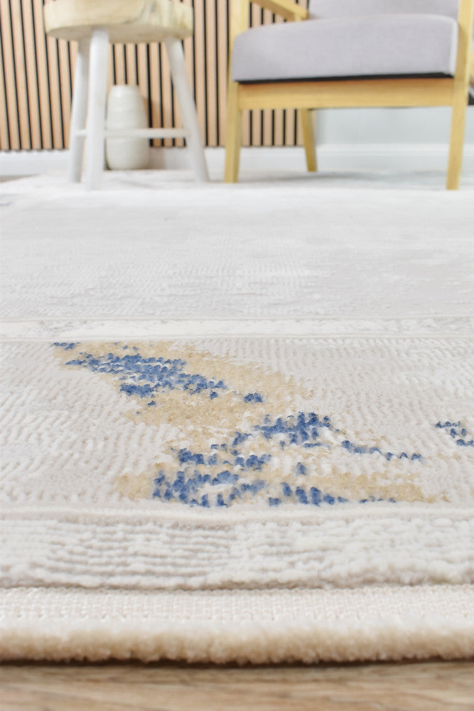 Eternal Marble Navy Cream Modern Rug - Turkish-inspired modern rug from Treasures of Turkey