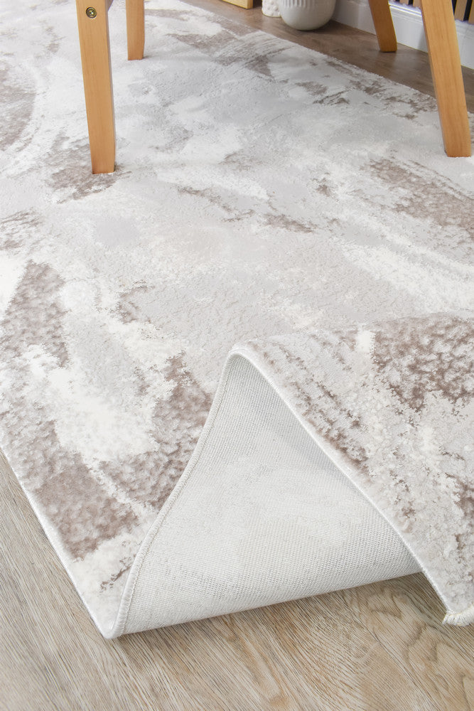 Eternal Brushstroke Beige Grey Modern Rug - Turkish-inspired modern rug from Treasures of Turkey